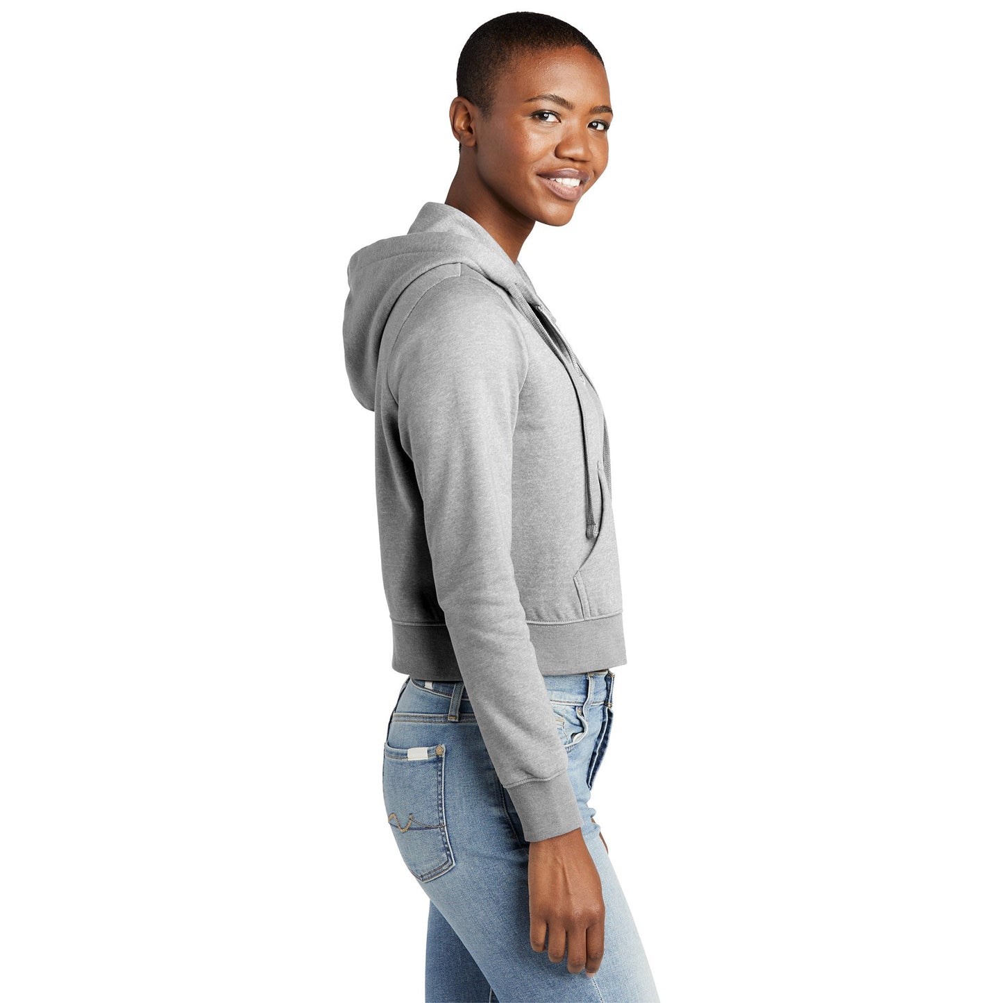 Black Fleece Hoodie - District - Stylish Full-Zip - Apparel