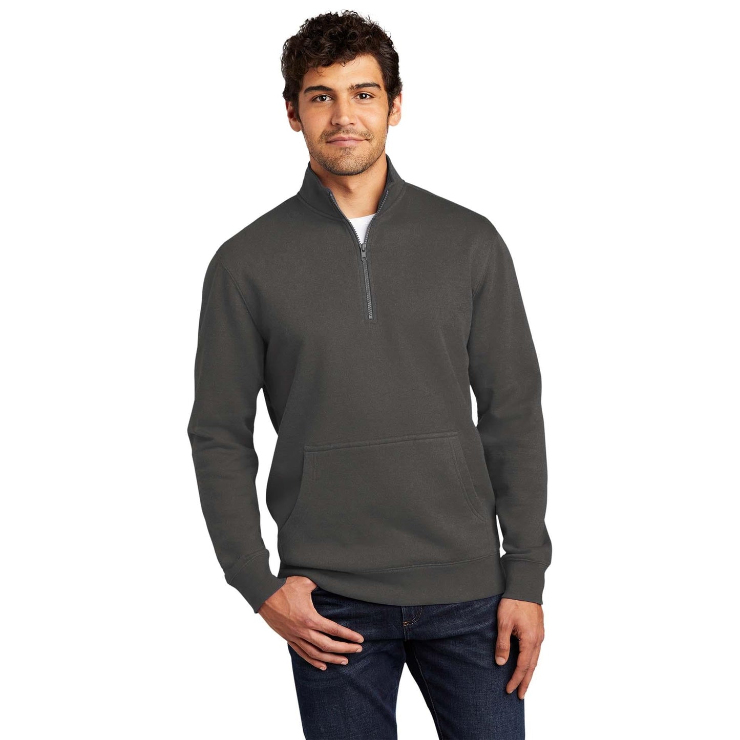 Jet Black Sweatshirt - District - Soft Fleece - Quality Fabric