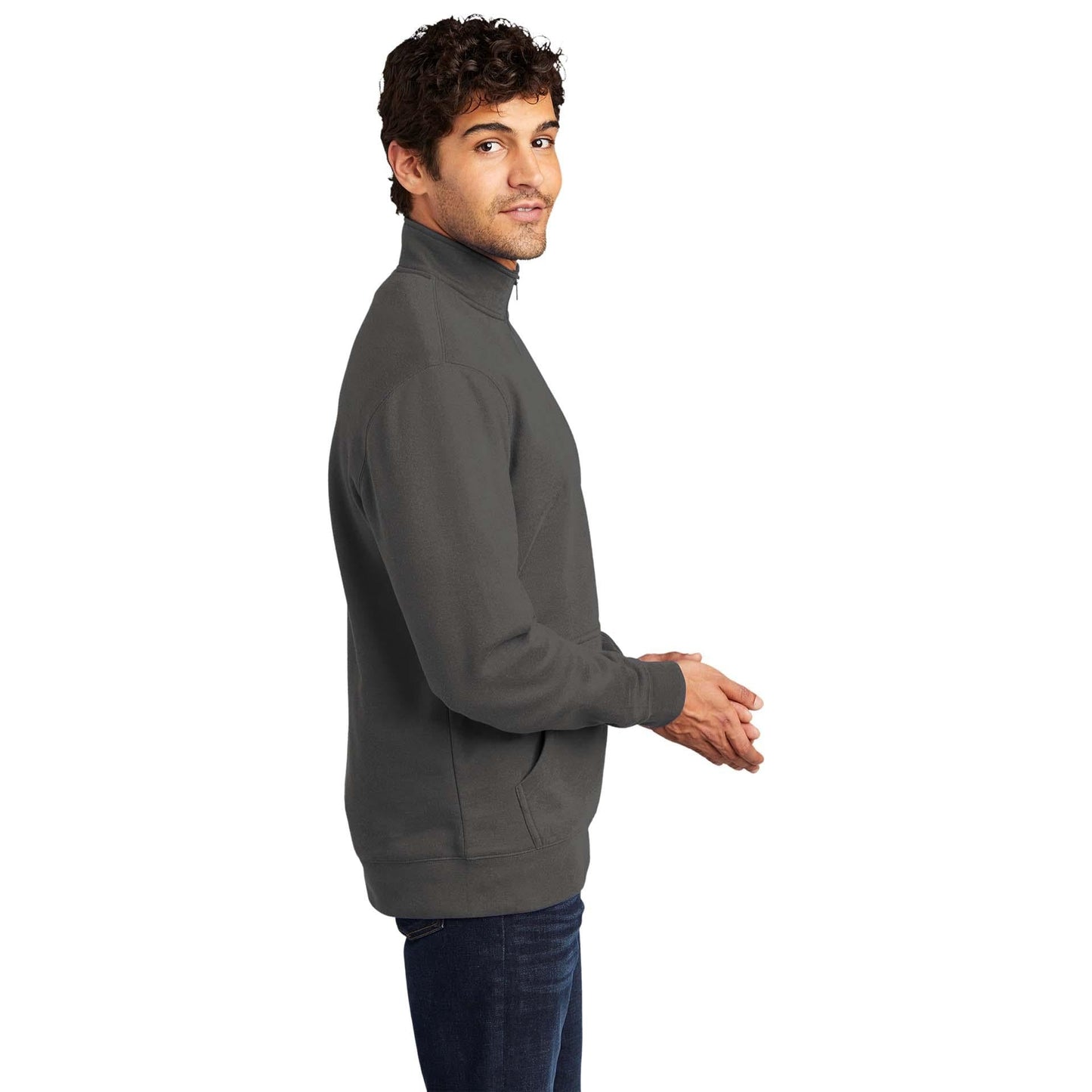 Jet Black Sweatshirt - District - Soft Fleece - Quality Fabric