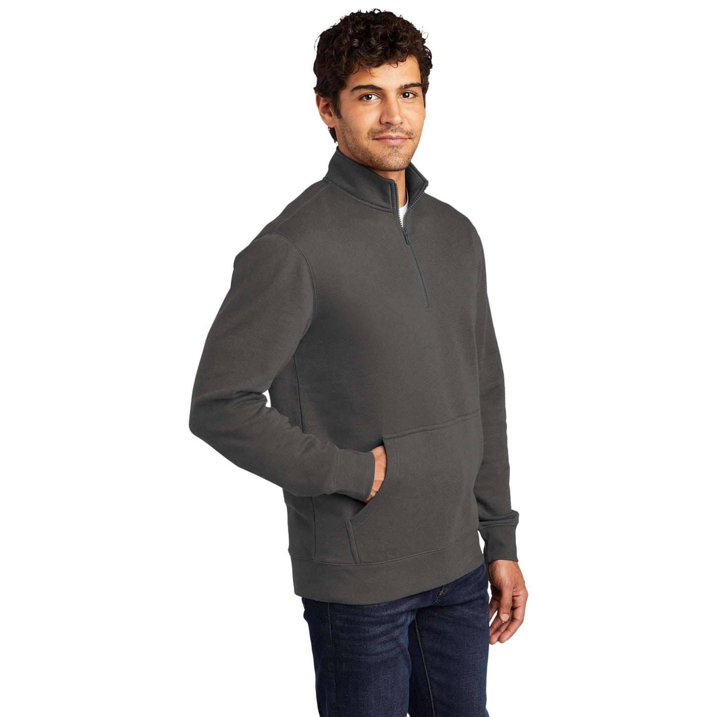 Jet Black Sweatshirt - District - Soft Fleece - Quality Fabric