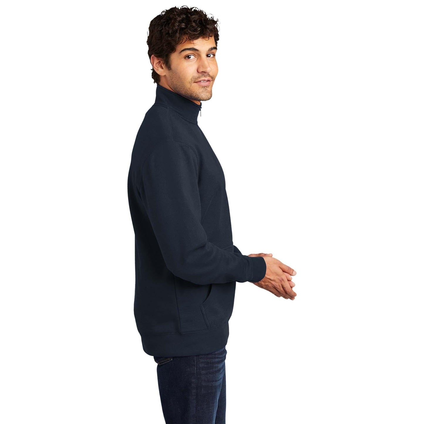 Jet Black Sweatshirt - District - Soft Fleece - Quality Fabric