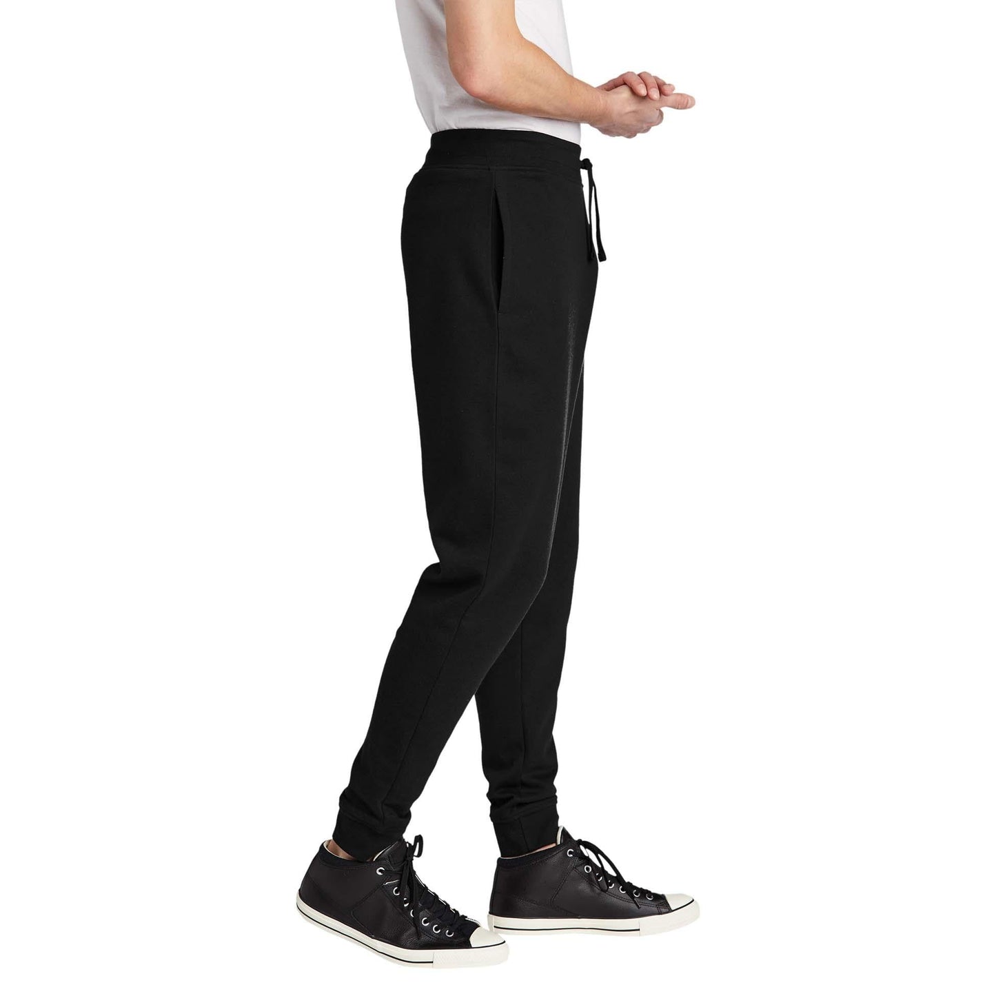 Black Sweatpants - District - Cozy Fleece Joggers - Soft Wear