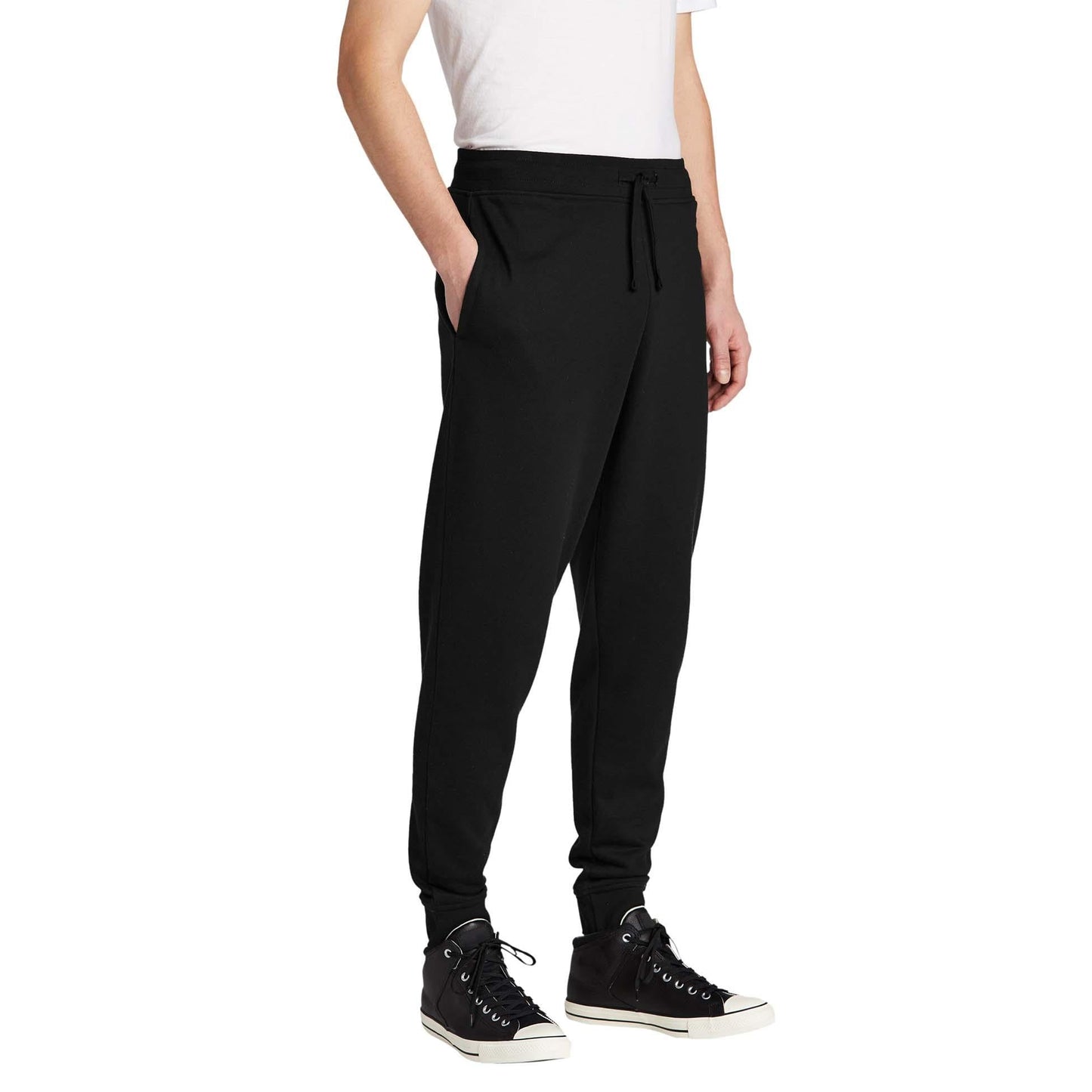 Black Sweatpants - District - Cozy Fleece Joggers - Soft Wear