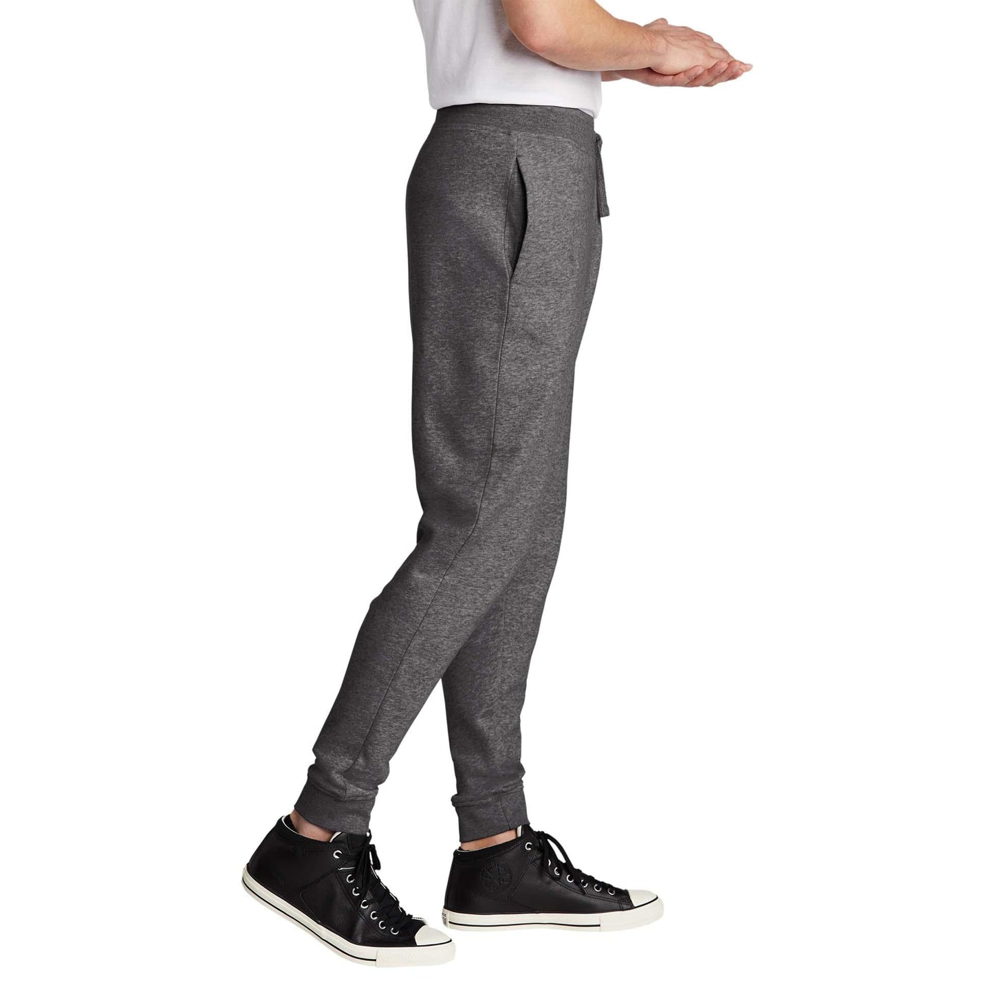 Black Sweatpants - District - Cozy Fleece Joggers - Soft Wear