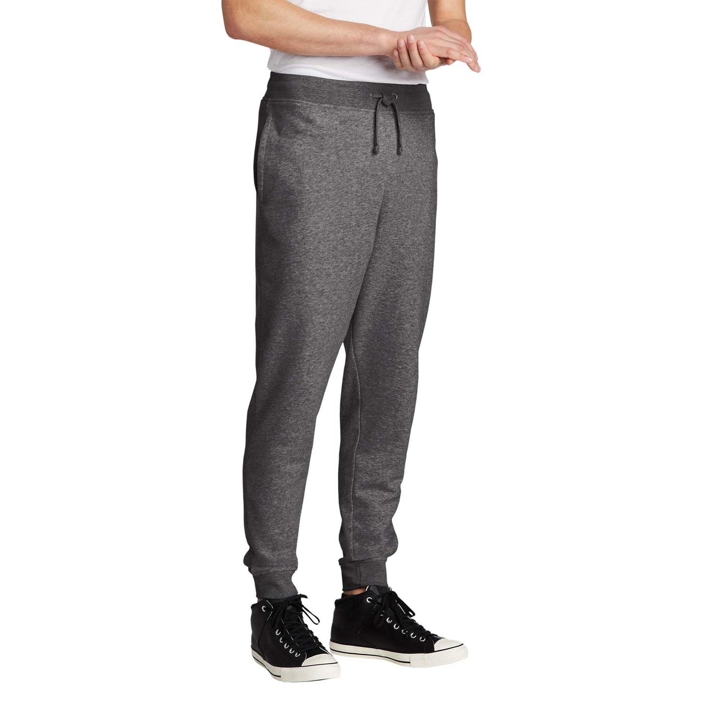 Black Sweatpants - District - Cozy Fleece Joggers - Soft Wear