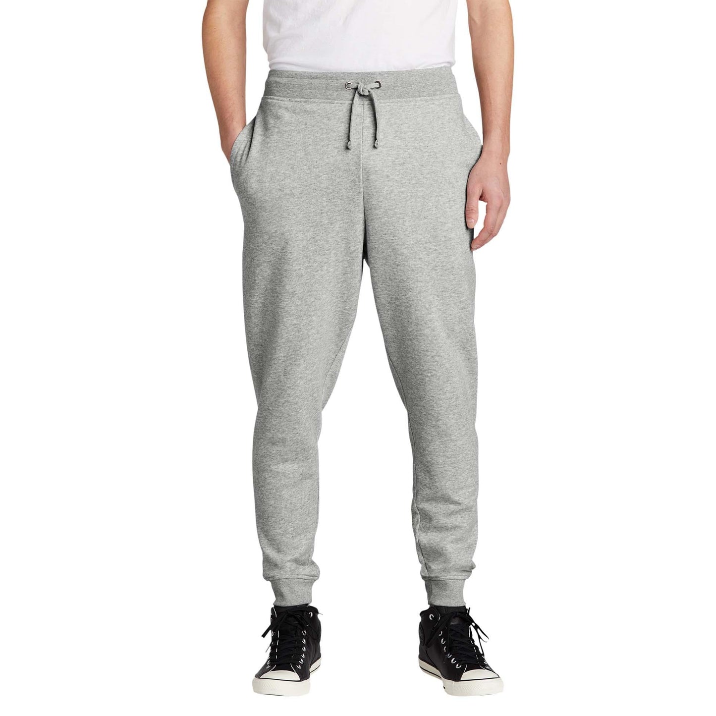 Black Sweatpants - District - Cozy Fleece Joggers - Soft Wear