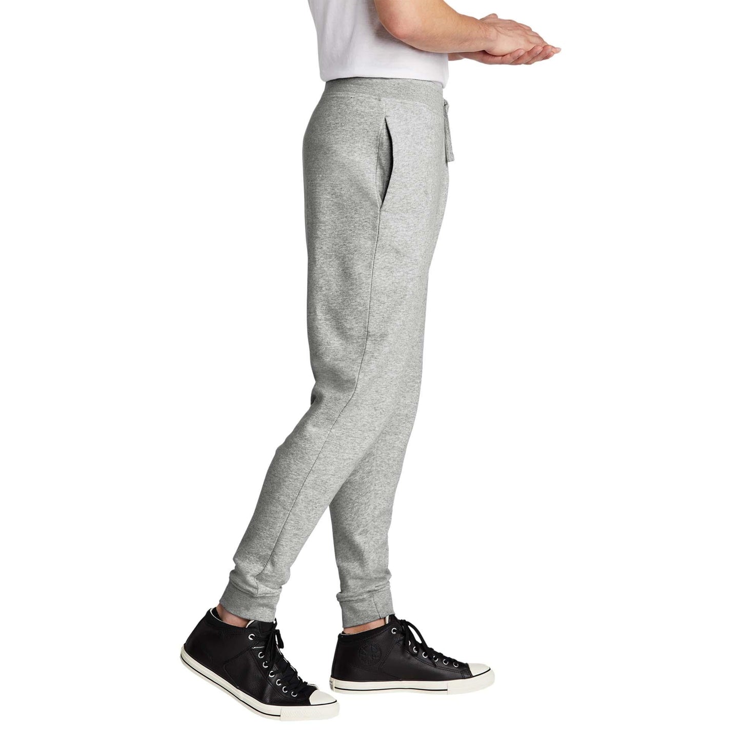 Black Sweatpants - District - Cozy Fleece Joggers - Soft Wear