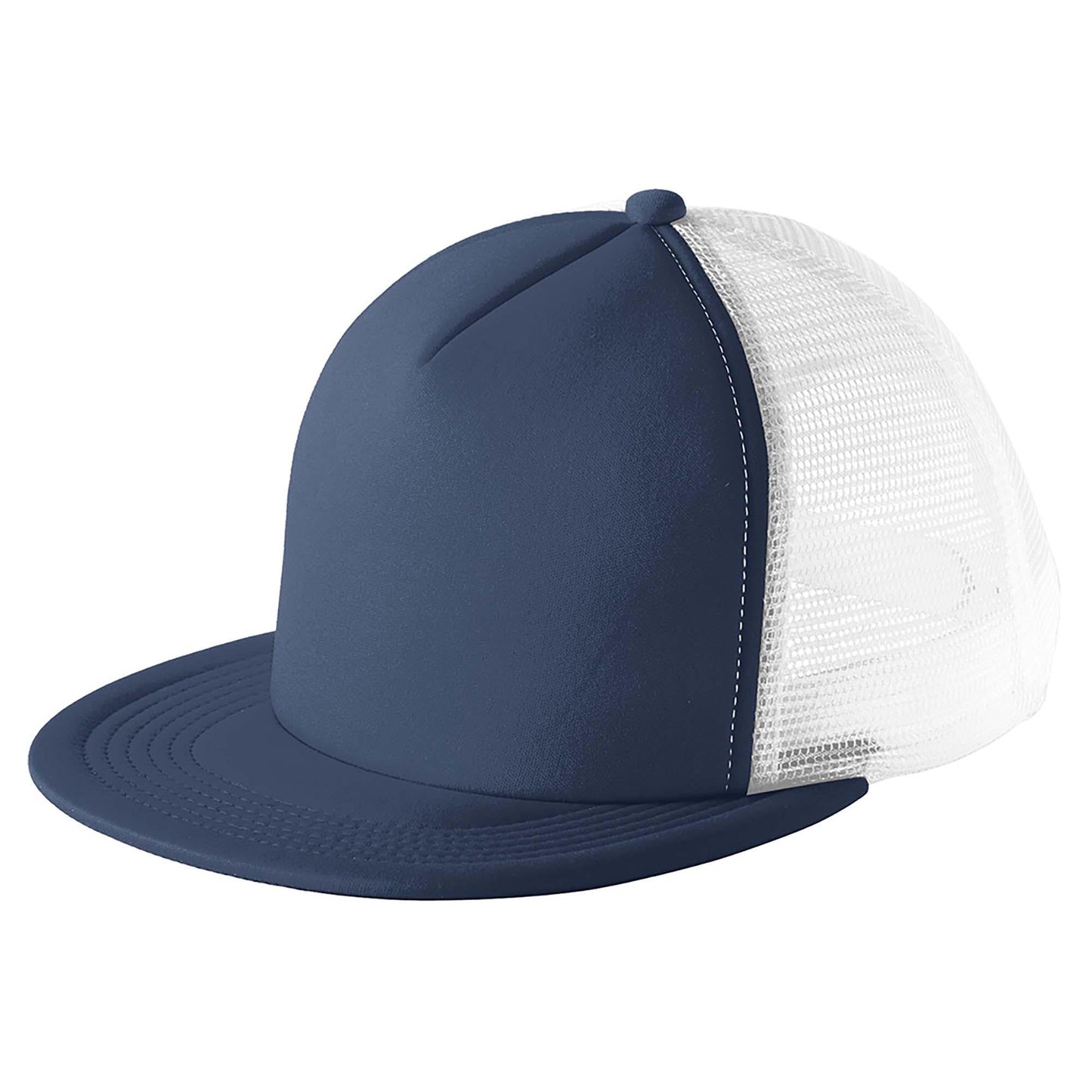 Black Flat Brim Hat - District - Structured Design