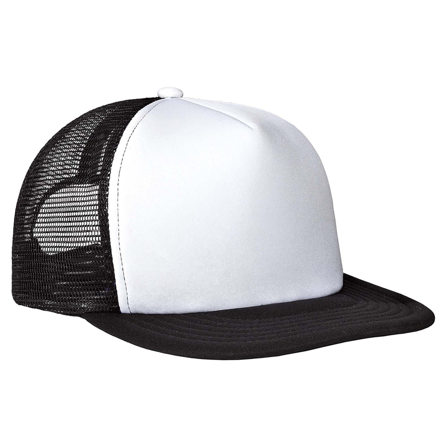 Black Flat Brim Hat - District - Structured Design