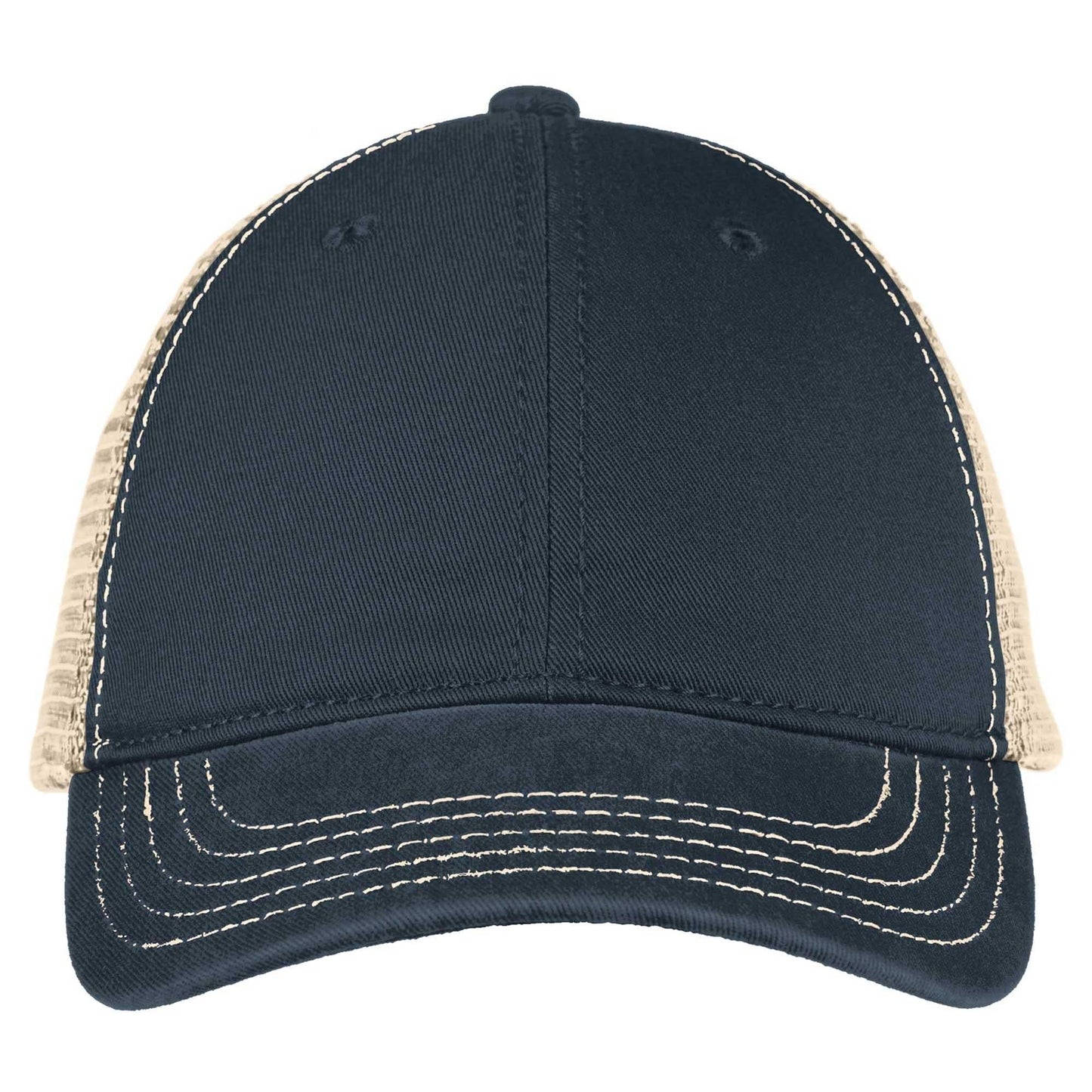 New Navy/Stone Ball Caps - District - Soft Mesh Style