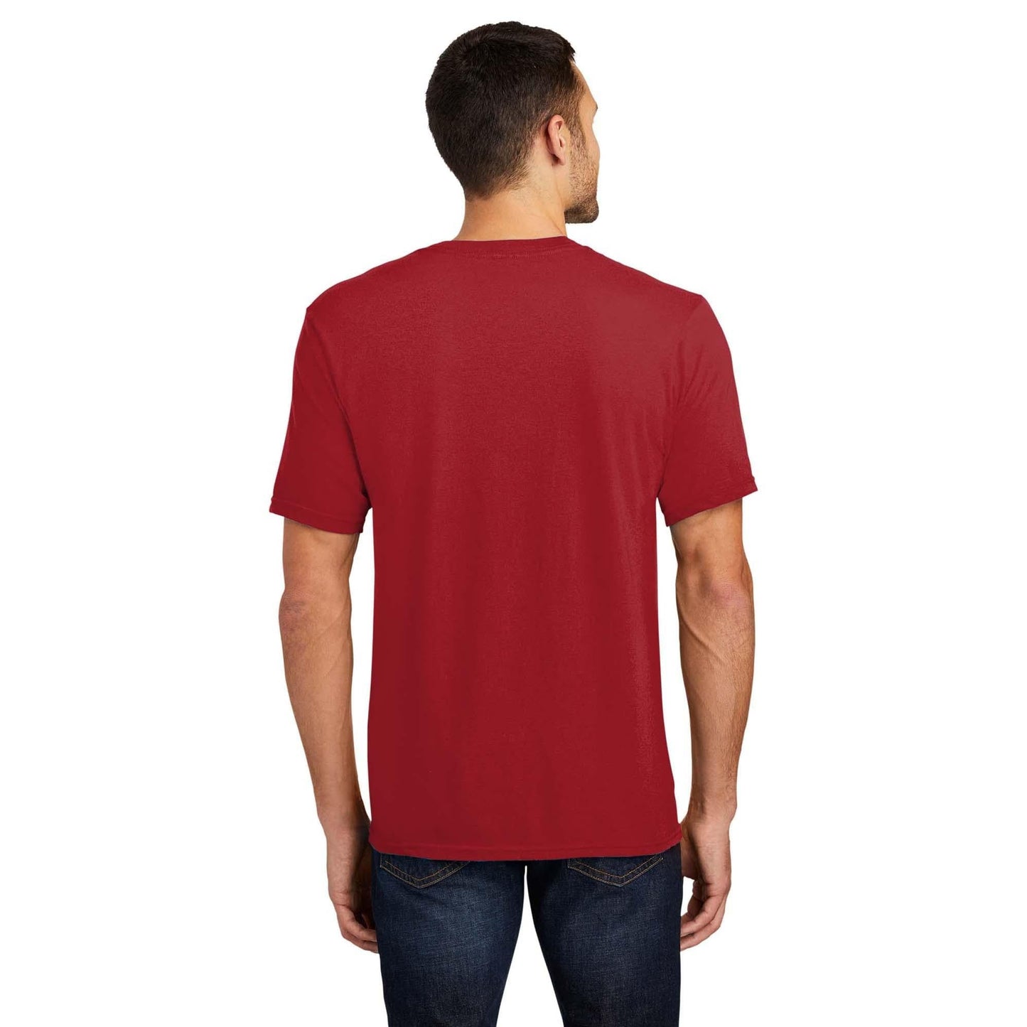 Black T-Shirts - District - V-Neck Style Cotton Blend