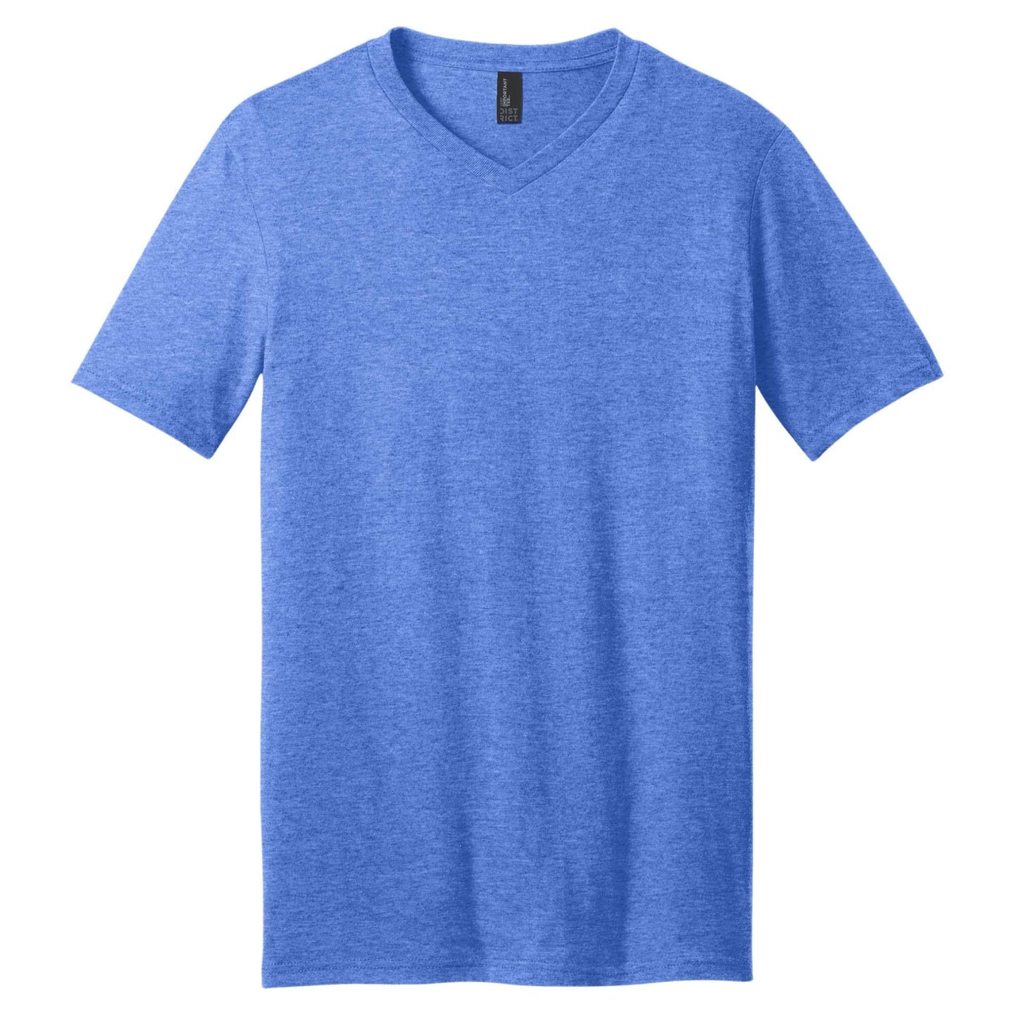 Black T-Shirts - District - V-Neck Style Cotton Blend