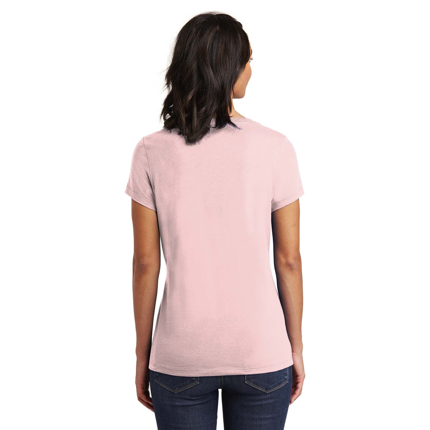 Black T-Shirts - District - Soft V-Neck - Stylish Fit - Soft Fabric