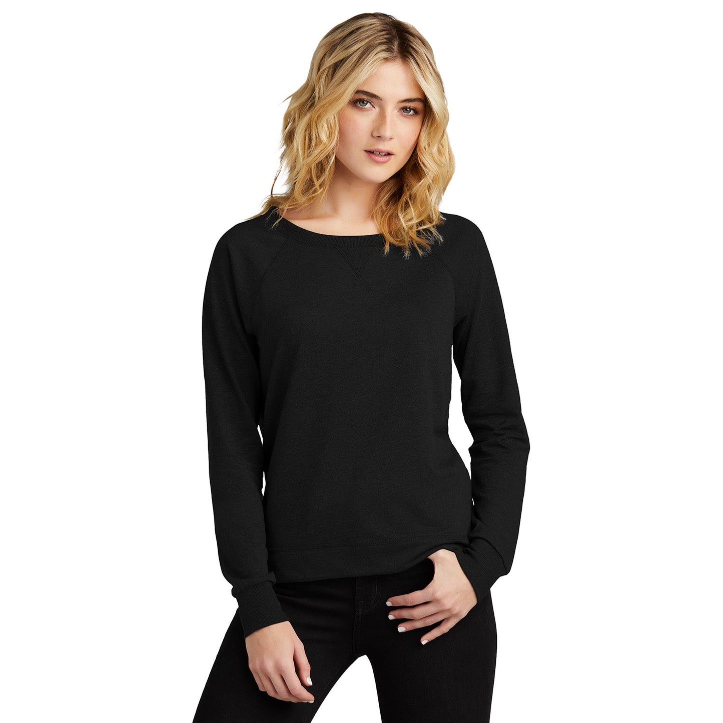 Black Sweatshirts - District - Comfortable Crewneck
