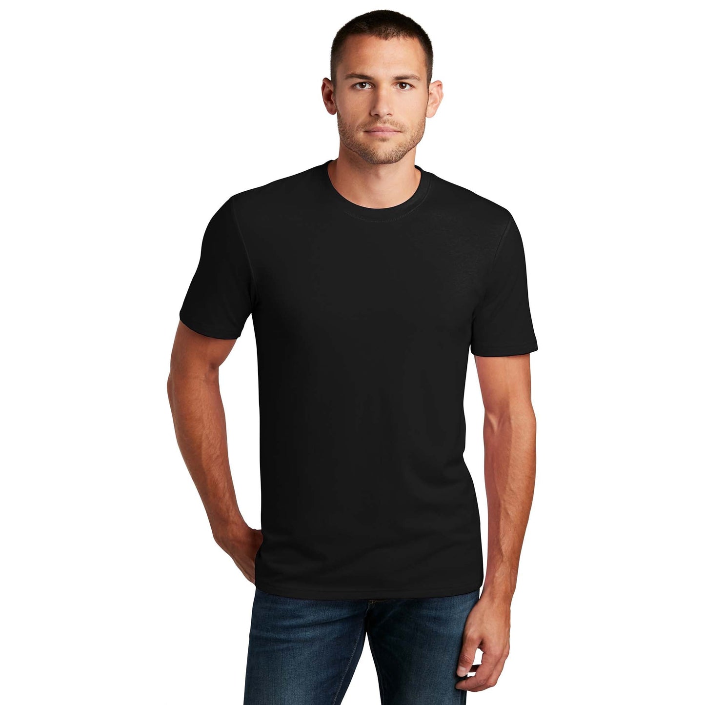 Black T-Shirts - District - Comfortable Flex Tee