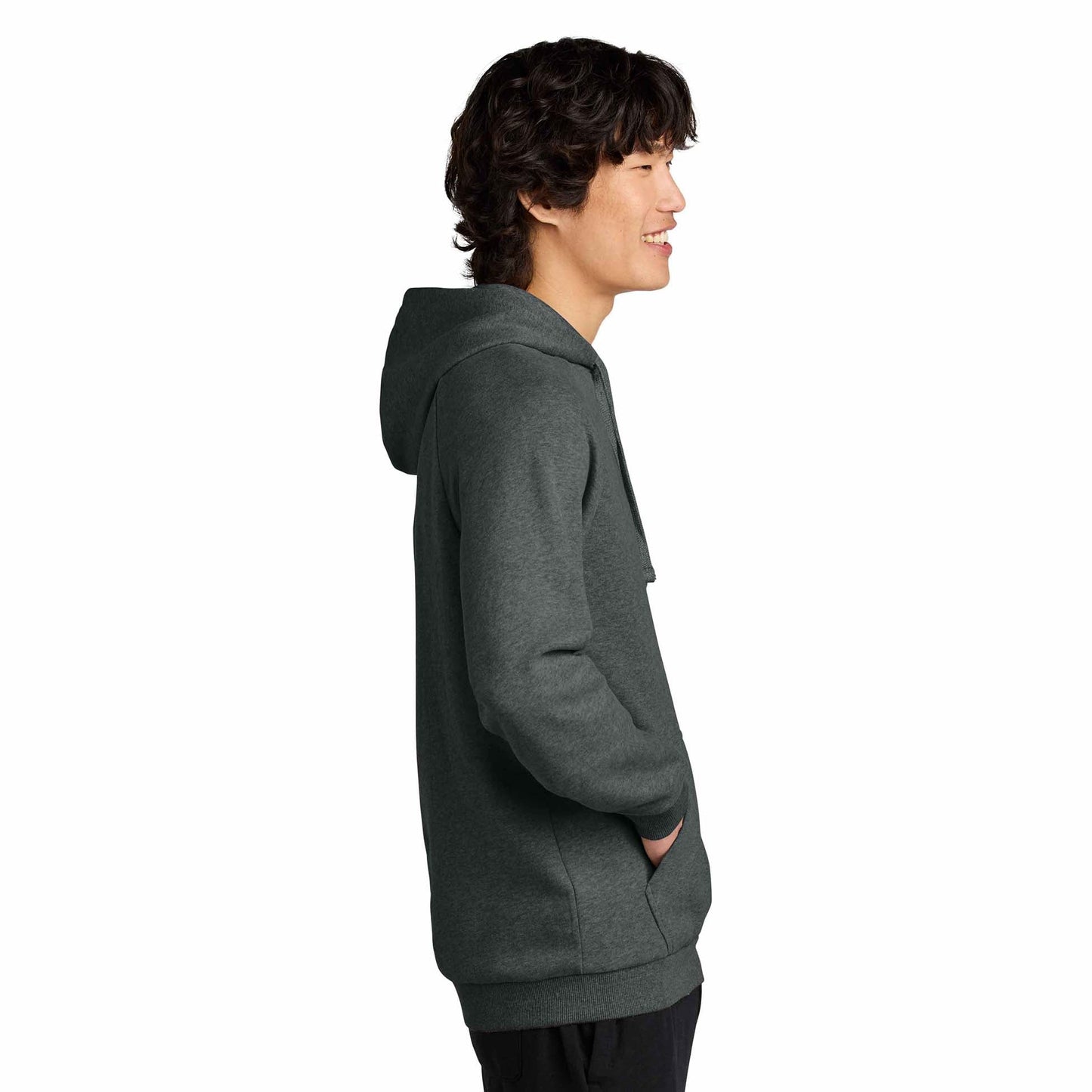 Jet Black Sweatshirt - District - Soft Fleece Fabric