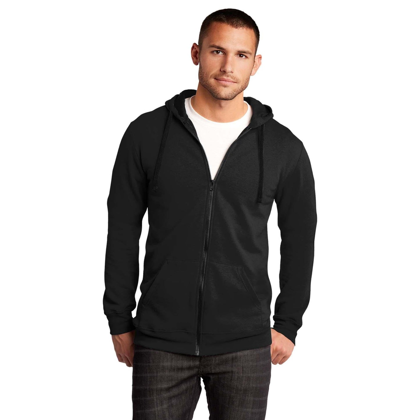 Black Sweatshirts - District - Fleece Hoodie - Cozy Style
