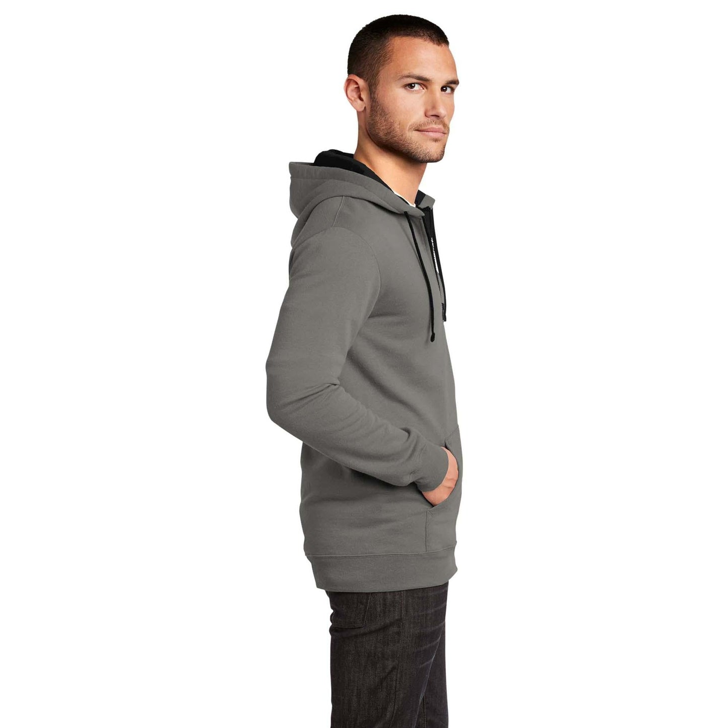 Black Sweatshirts - District - Fleece Hoodie - Cozy Style