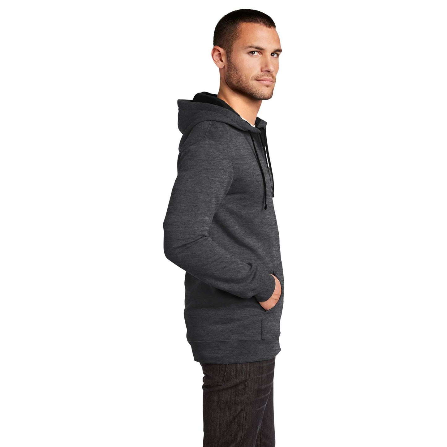 Black Sweatshirts - District - Fleece Hoodie - Cozy Style
