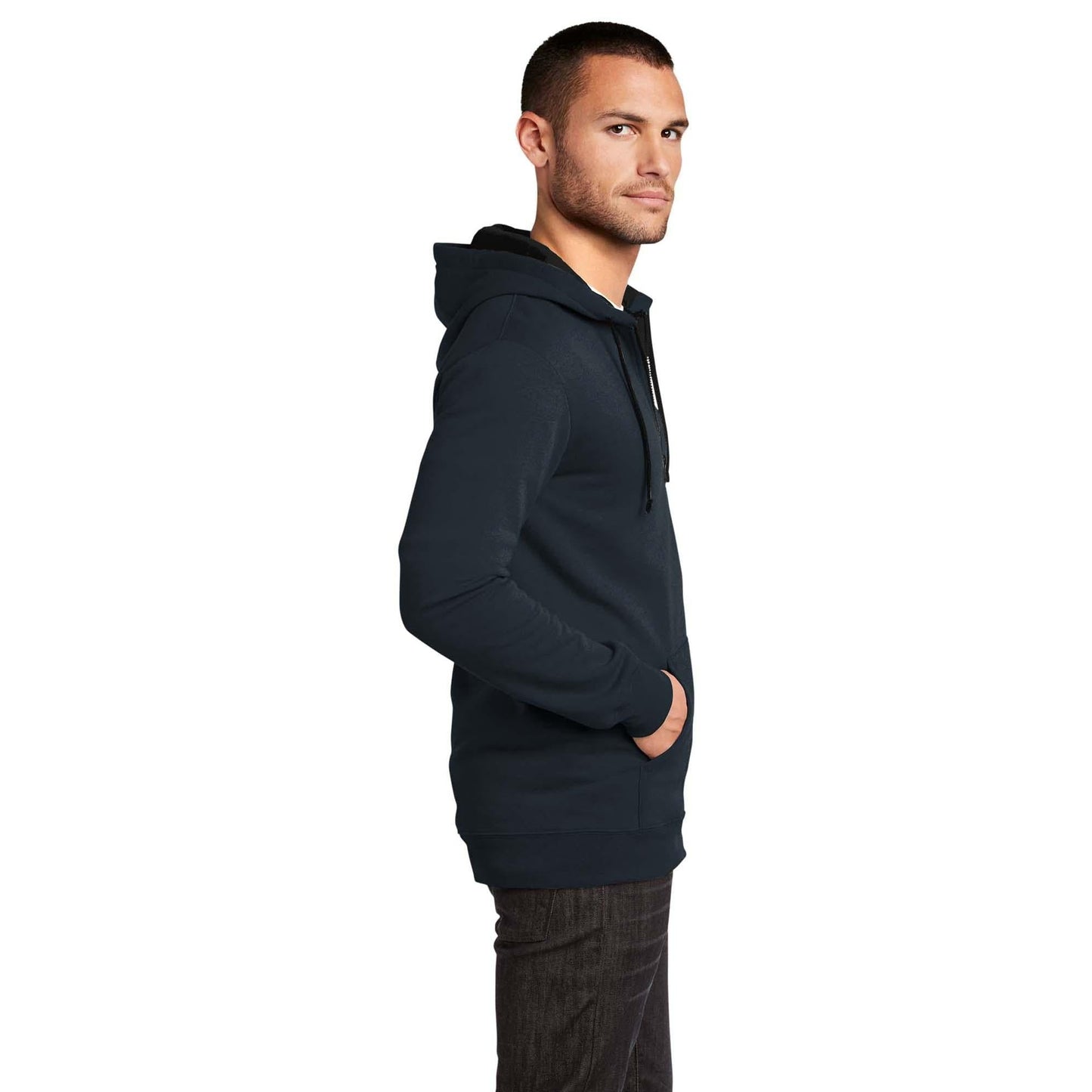 Black Sweatshirts - District - Fleece Hoodie - Cozy Style