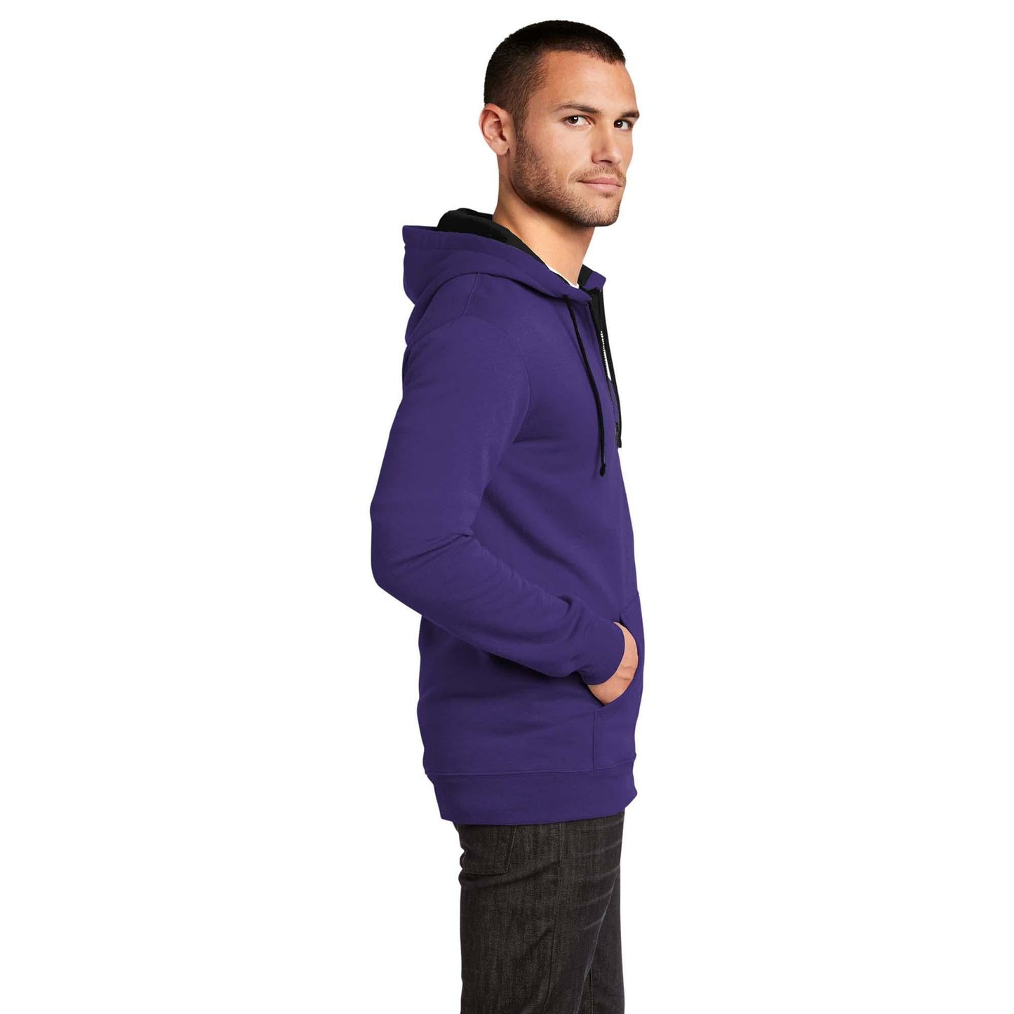 Black Sweatshirts - District - Fleece Hoodie - Cozy Style