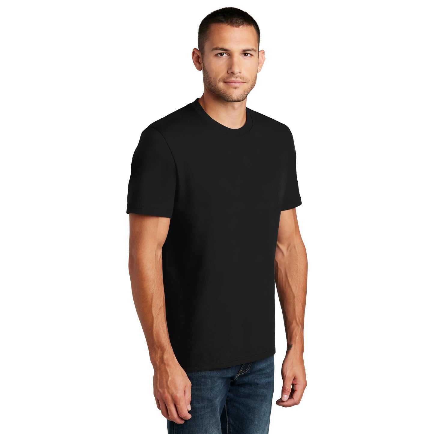 Black T-Shirts - District - Recycled Cotton Blend