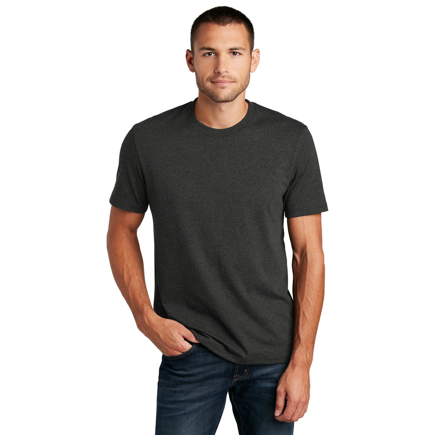 Black T-Shirts - District - Recycled Cotton Blend