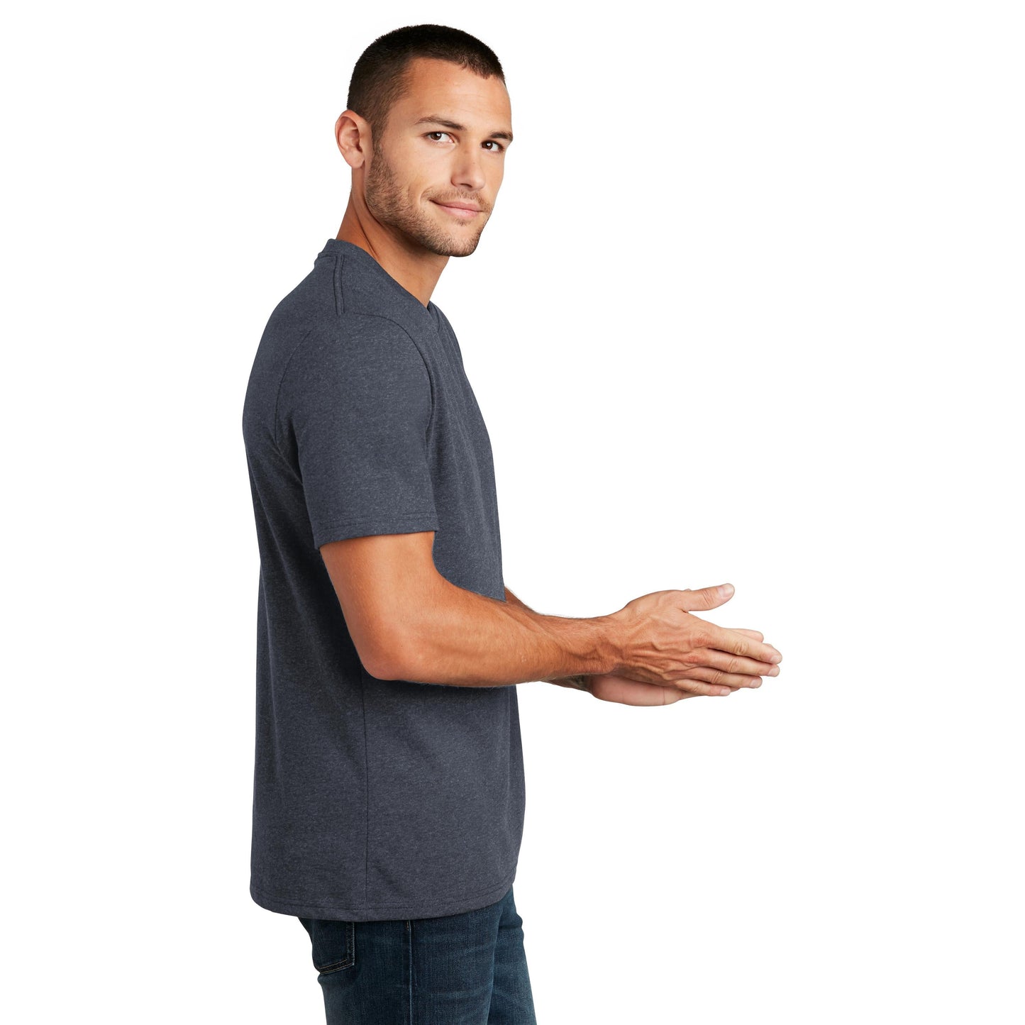 Black T-Shirts - District - Recycled Cotton Blend