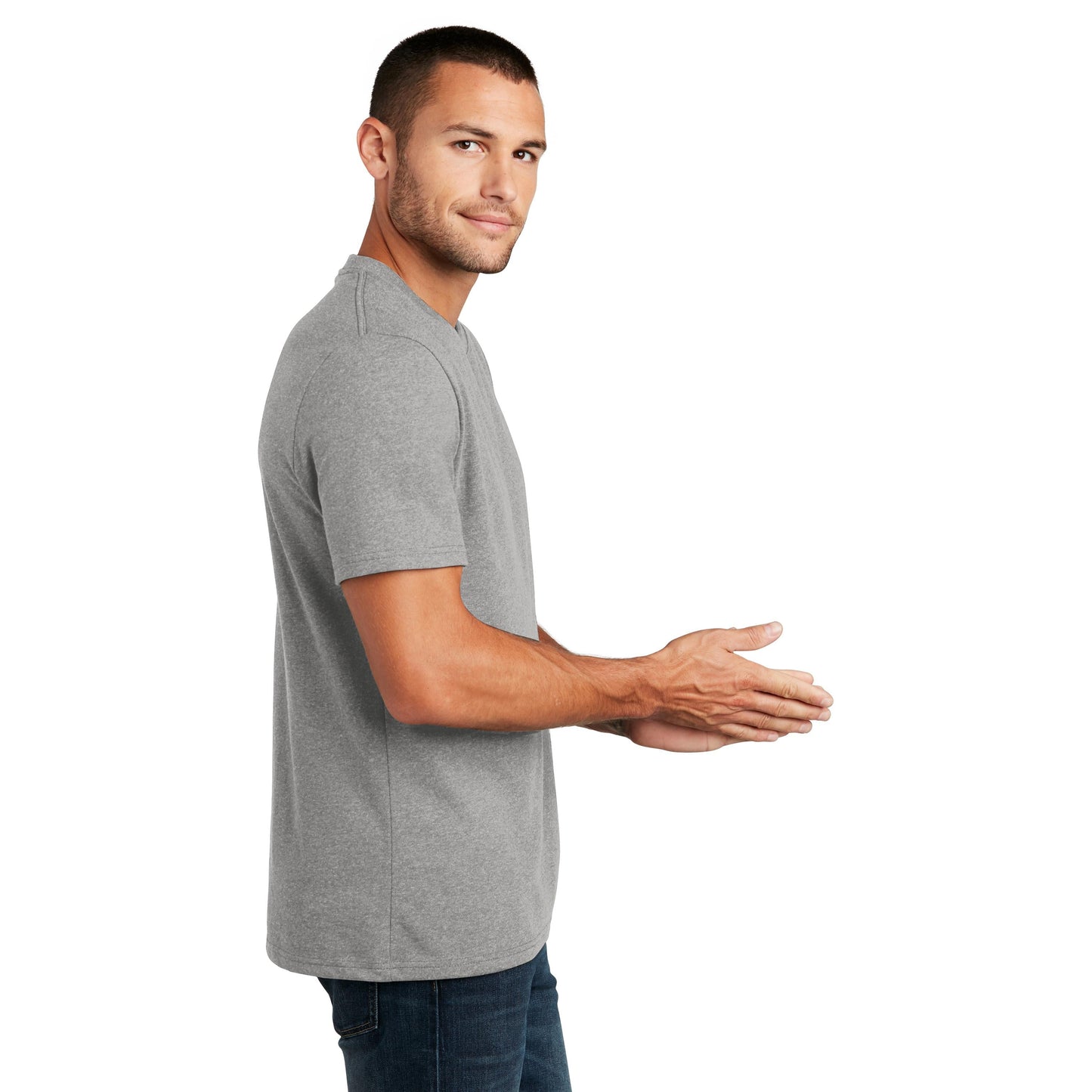 Black T-Shirts - District - Recycled Cotton Blend