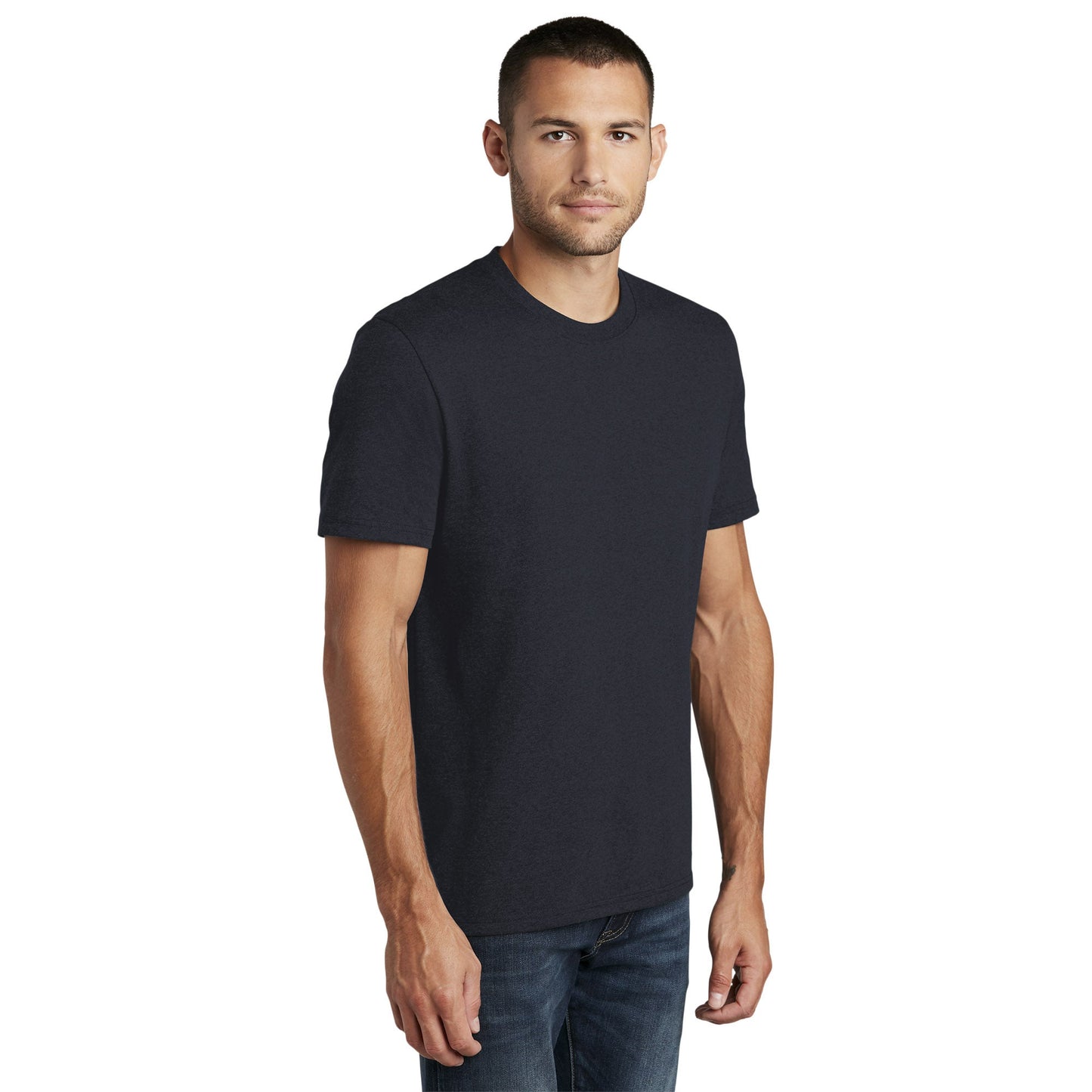 Black T-Shirts - District - Recycled Cotton Blend