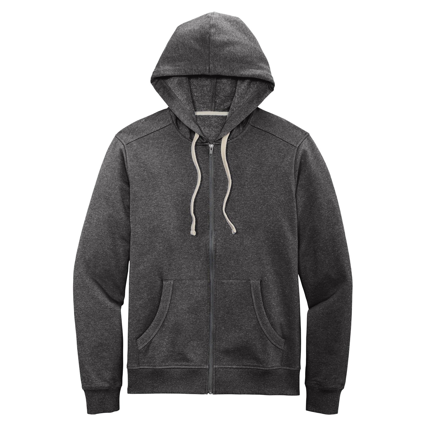 Black Fleece Hoodie - District - Unique Reclaimed Fabric
