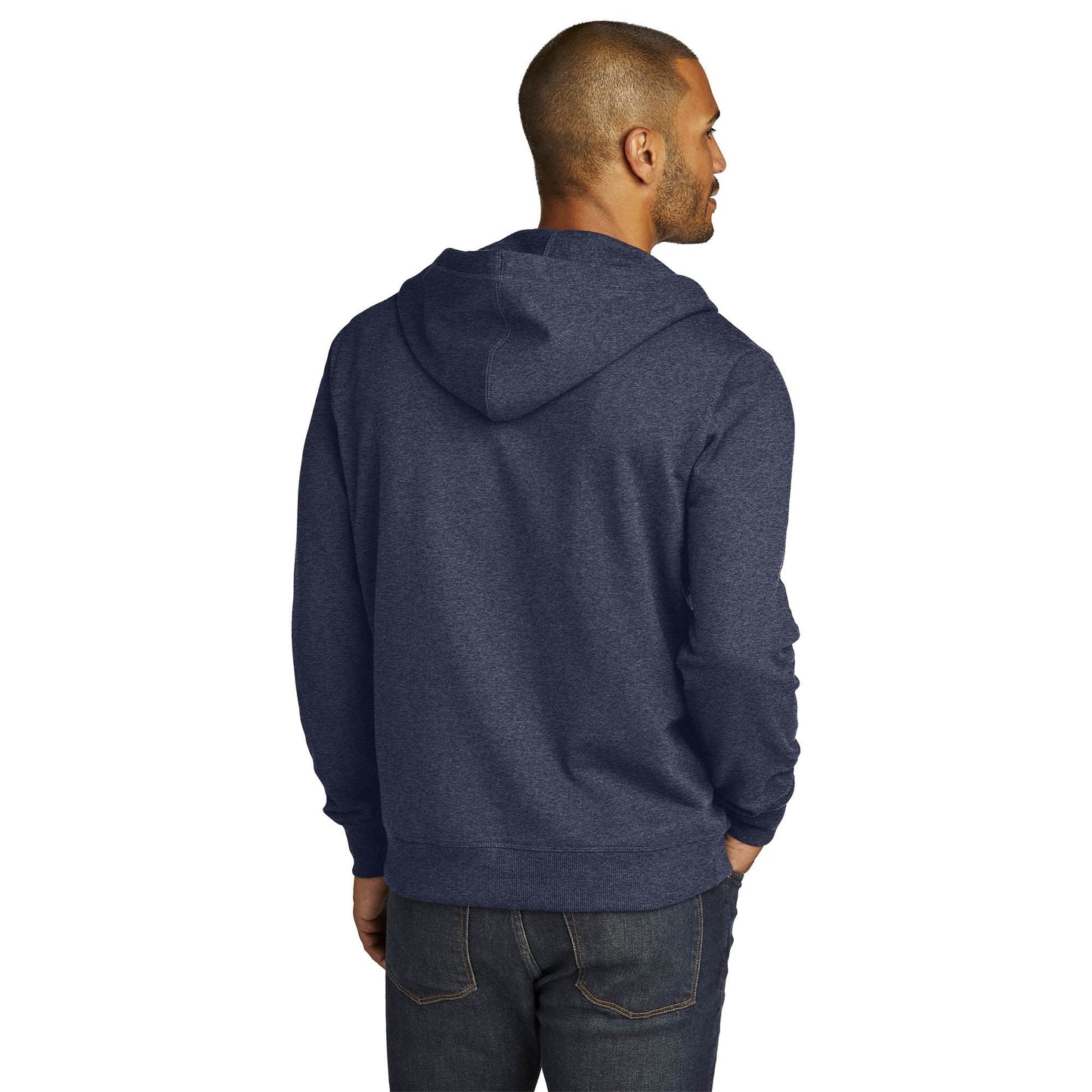 Black Fleece Hoodie - District - Unique Reclaimed Fabric