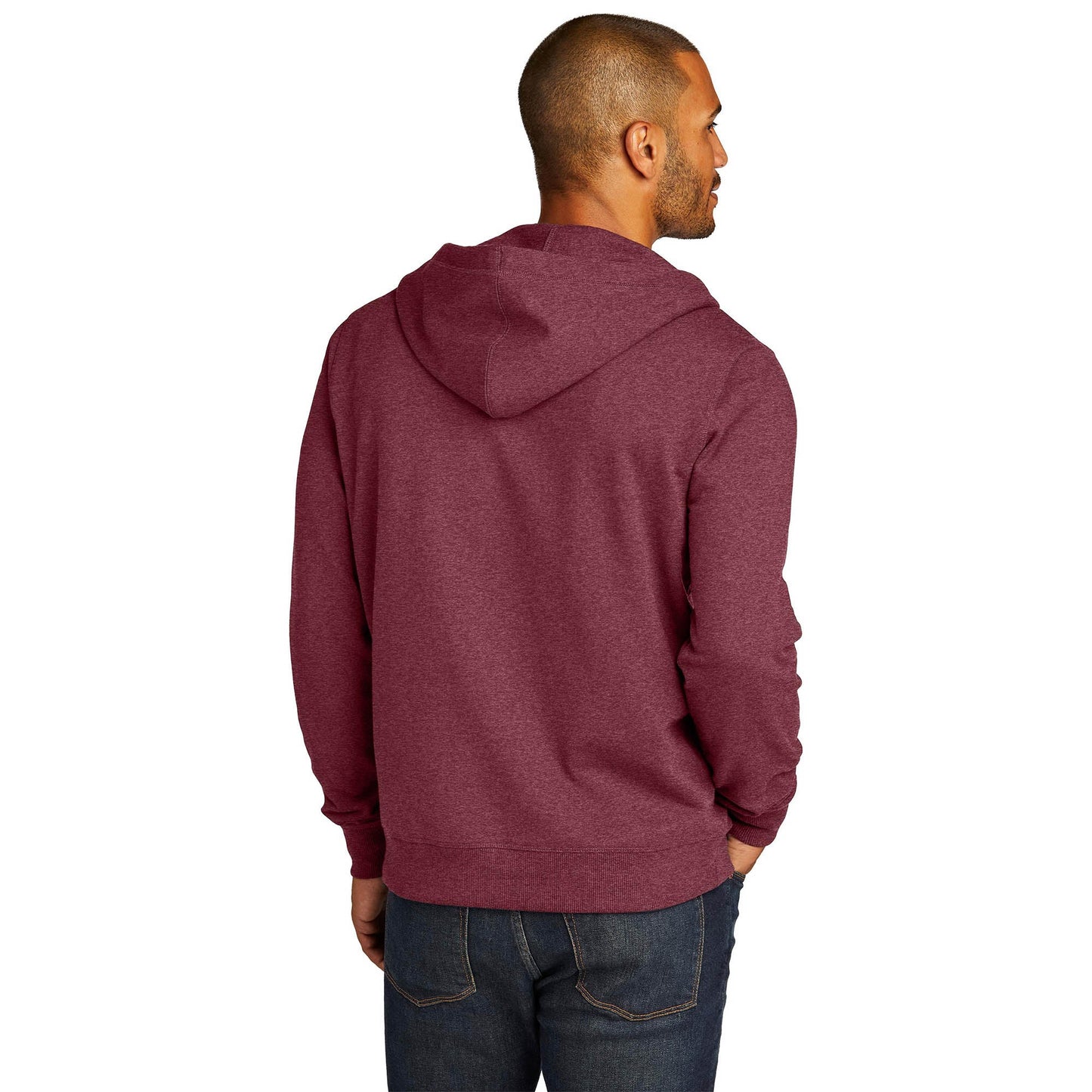 Black Fleece Hoodie - District - Unique Reclaimed Fabric