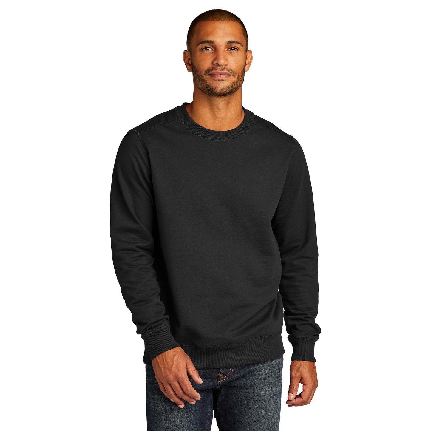 Black Sweatshirts - District - Eco-Friendly Fabric, Comfort