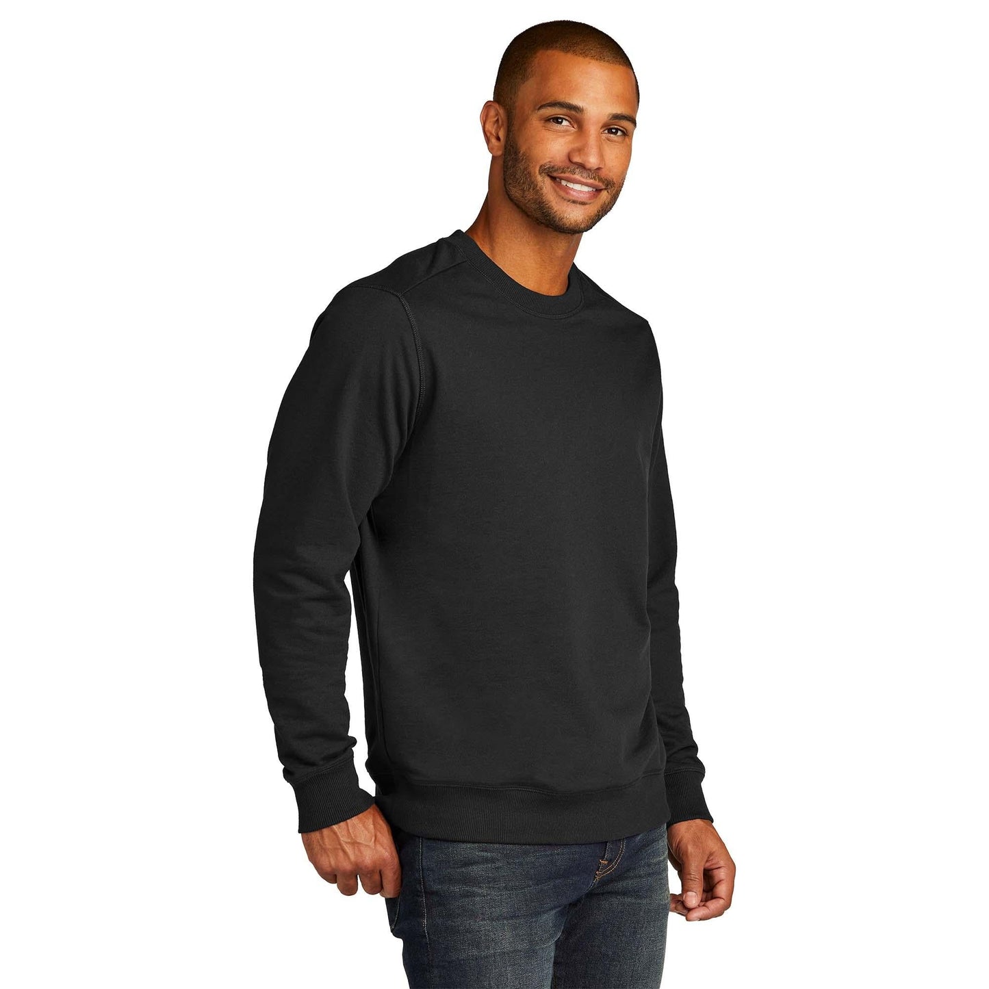 Black Sweatshirts - District - Eco-Friendly Fabric, Comfort