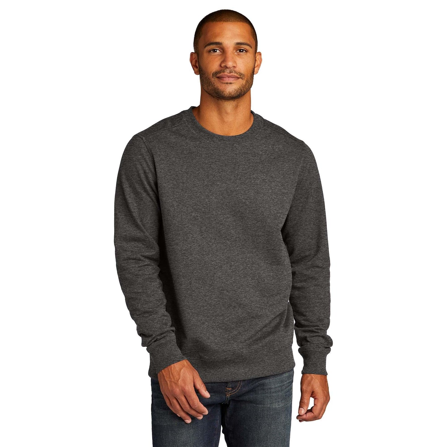Black Sweatshirts - District - Eco-Friendly Fabric, Comfort