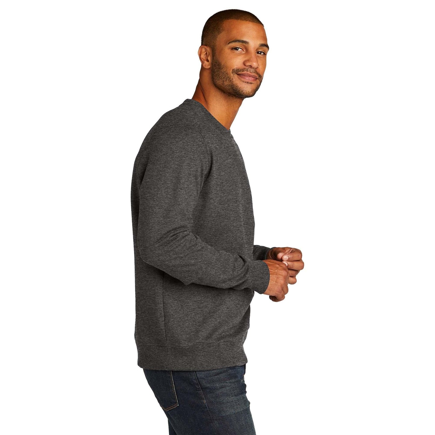 Black Sweatshirts - District - Eco-Friendly Fabric, Comfort