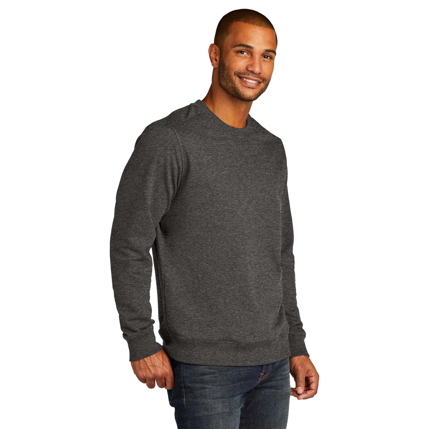 Black Sweatshirts - District - Eco-Friendly Fabric, Comfort