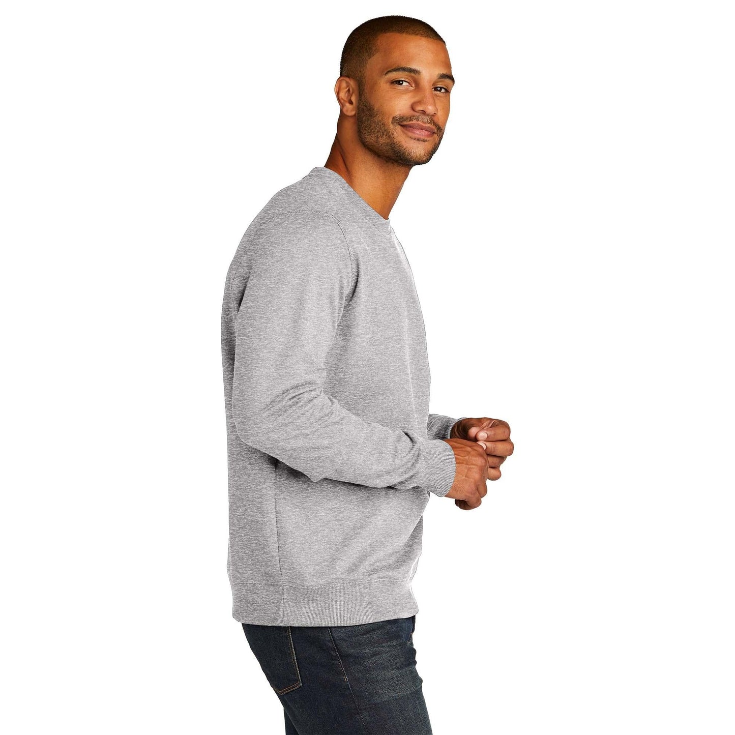 Black Sweatshirts - District - Eco-Friendly Fabric, Comfort
