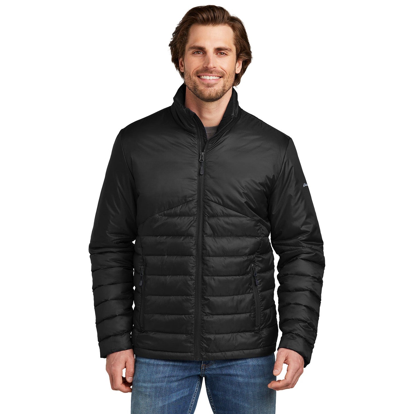 Deep Black Jacket - Eddie Bauer - Quilted Design