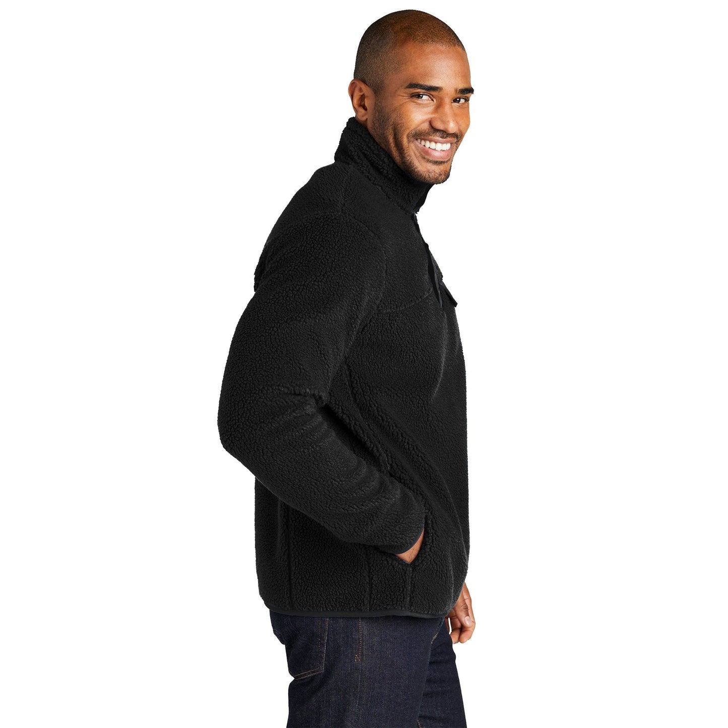 Deep Black Sweatshirt - Port Authority - Warm Fleece