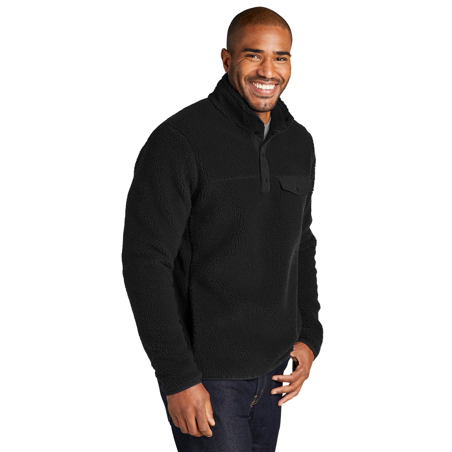 Deep Black Sweatshirt - Port Authority - Warm Fleece