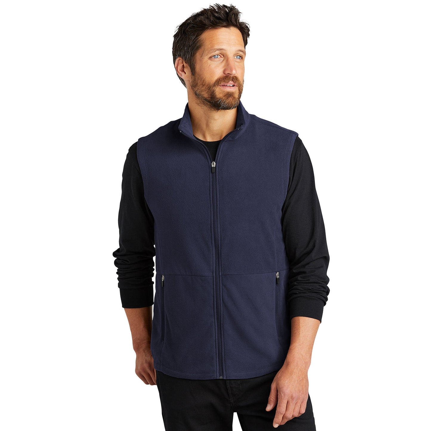 Black Microfleece Vests - Port Authority - Soft Fabric