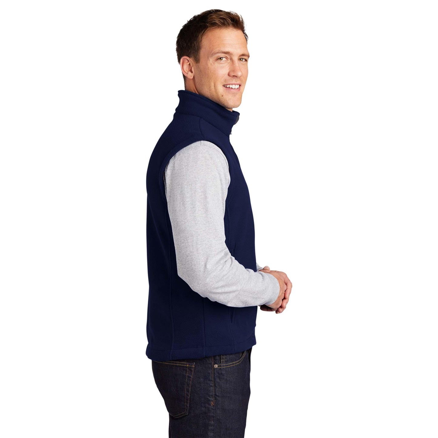 Black Fleece Vest - Port Authority - Ultra-Soft Comfort