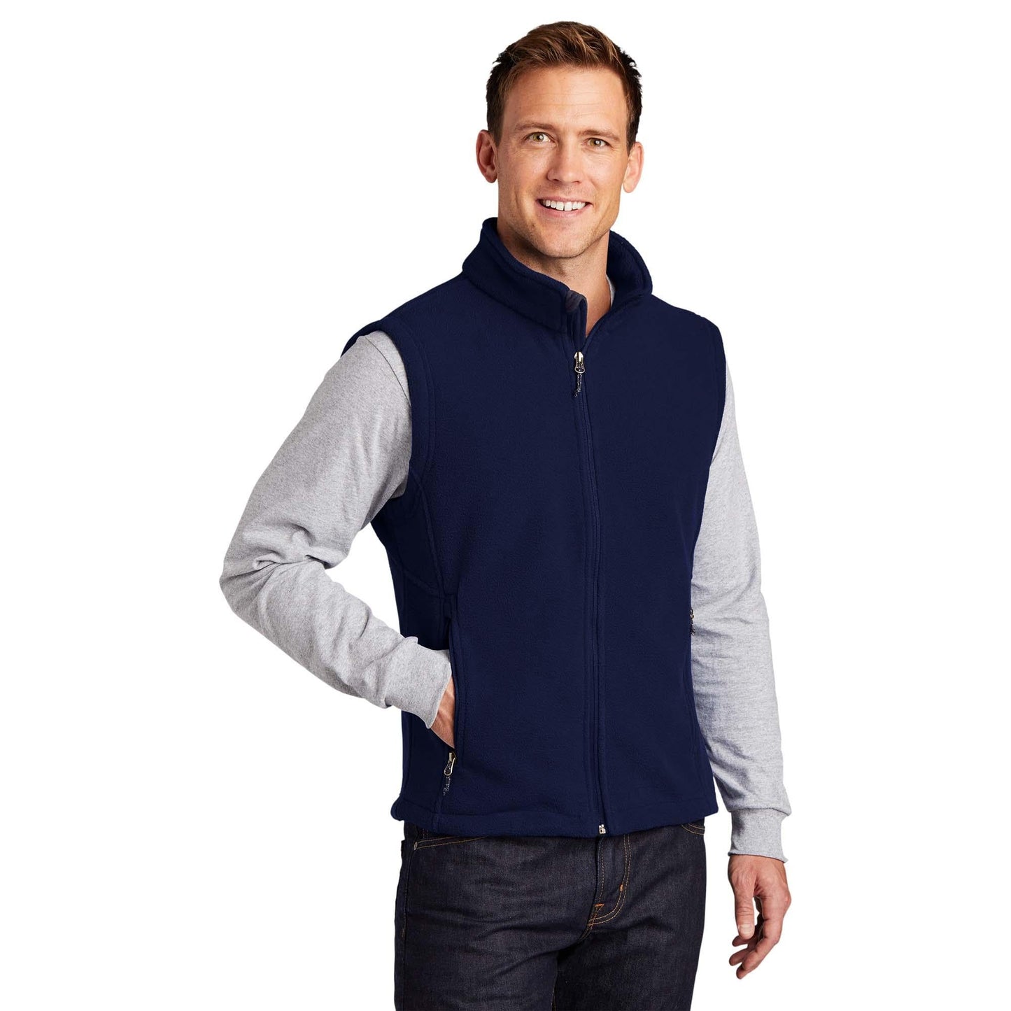Black Fleece Vest - Port Authority - Ultra-Soft Comfort