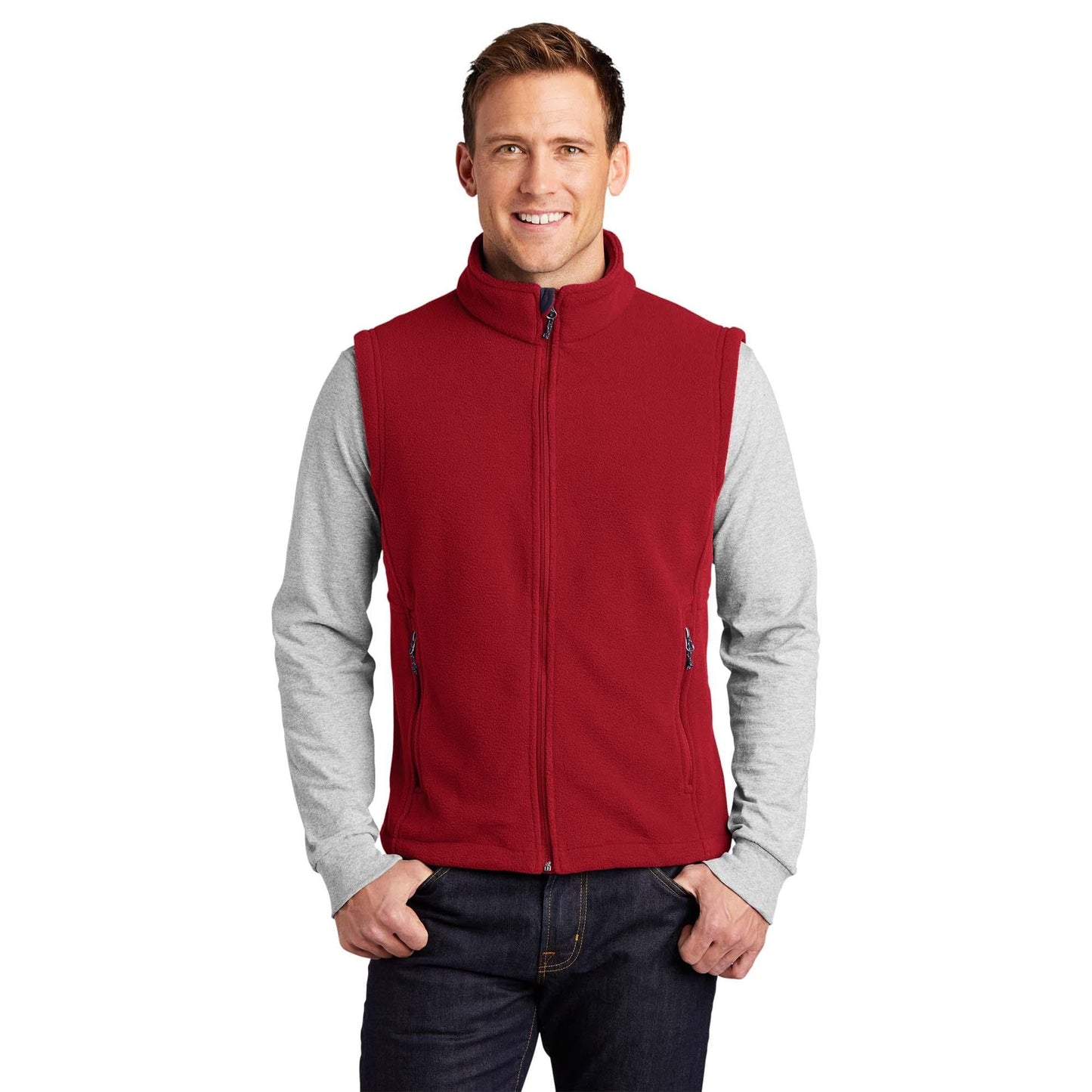 Black Fleece Vest - Port Authority - Ultra-Soft Comfort
