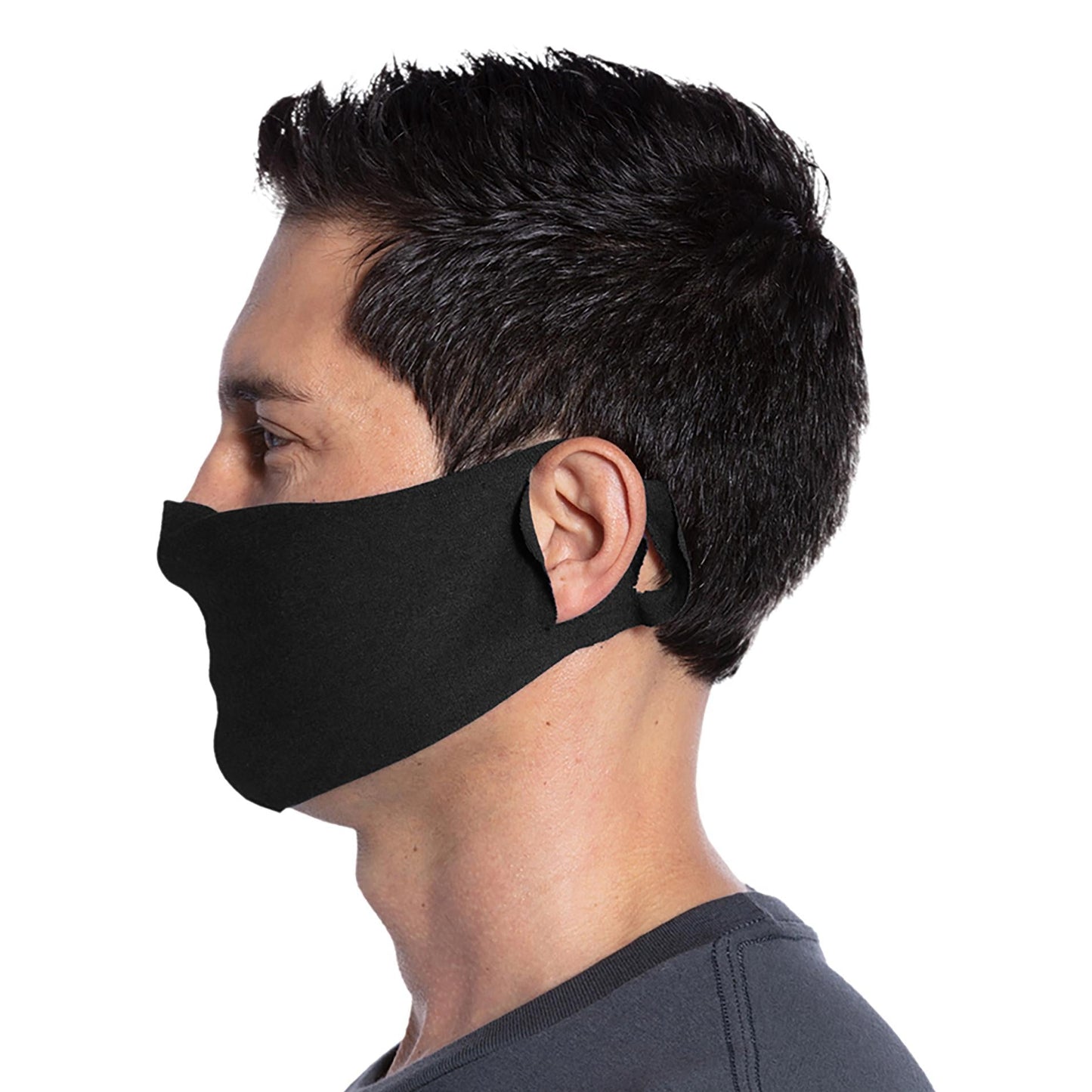 Black Face Masks - Port & Company - Soft Cotton Blend