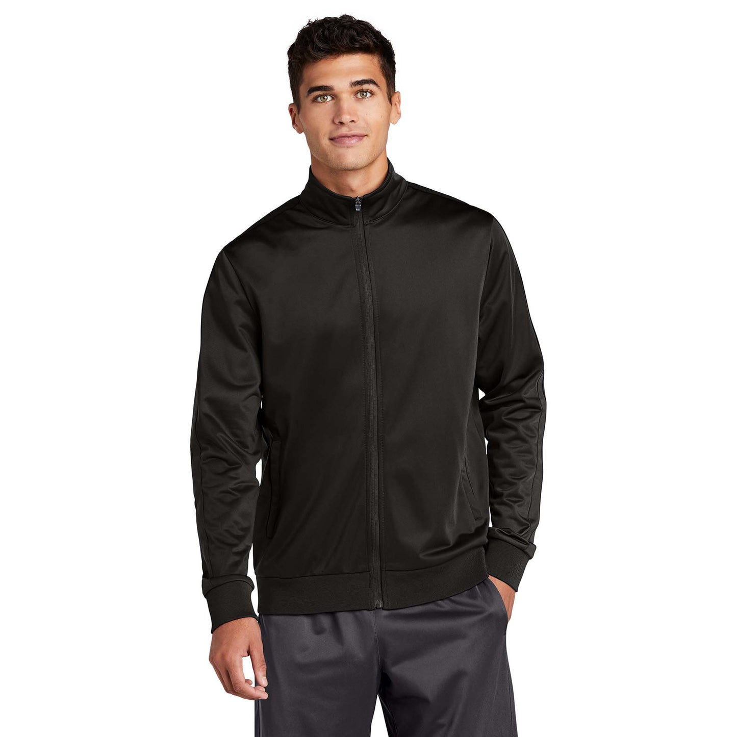 Black/Black Jacket - Sport-Tek - Soft Tricot Fabric