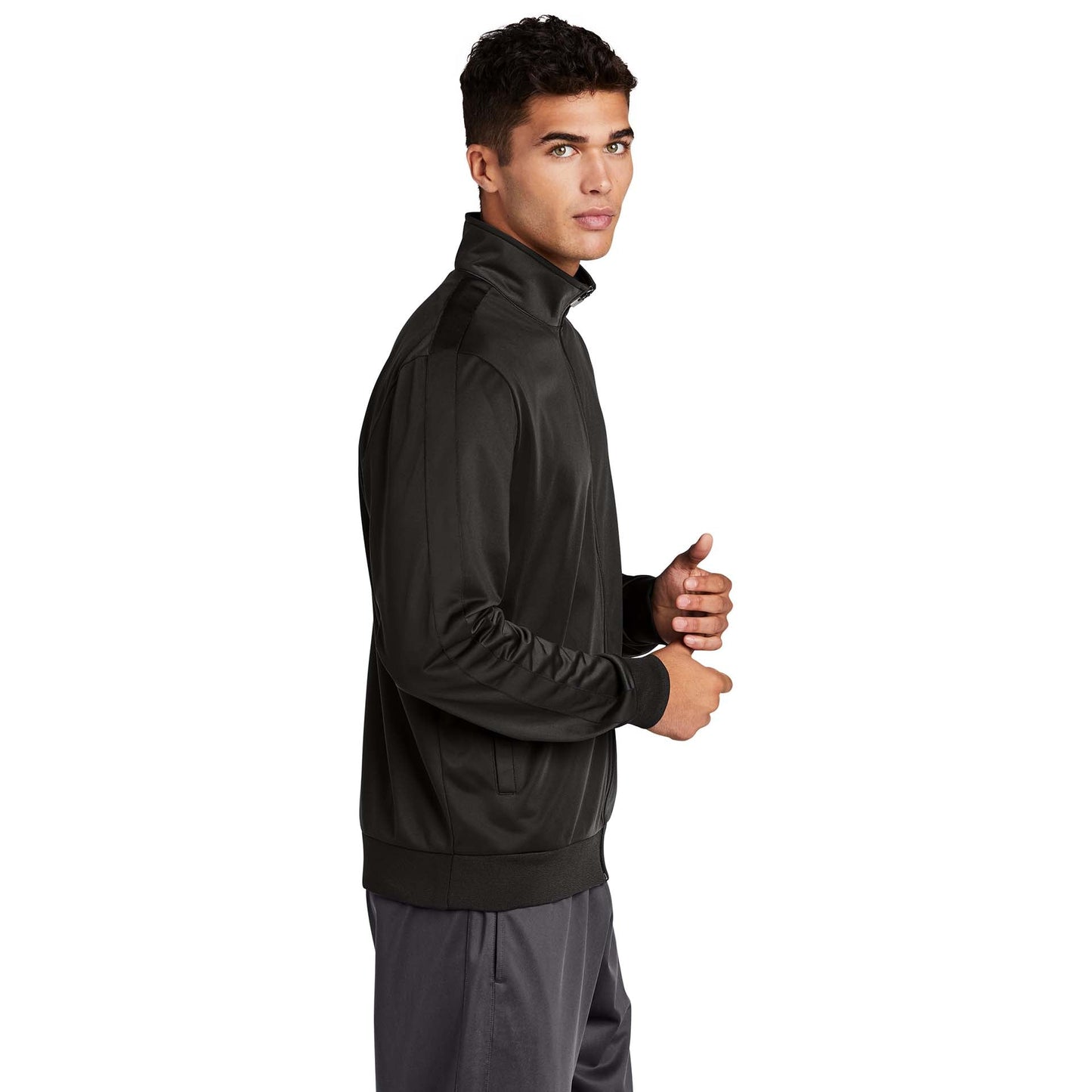 Black/Black Jacket - Sport-Tek - Soft Tricot Fabric
