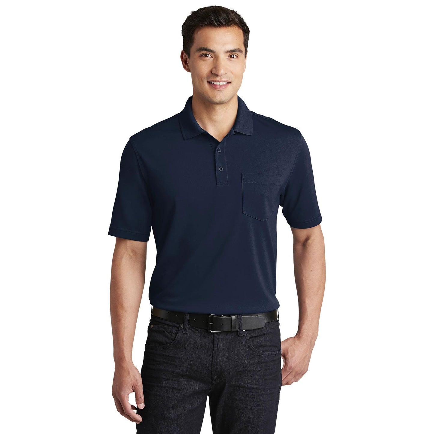 Deep Black Polo Shirt - Port Authority - Breathable Design